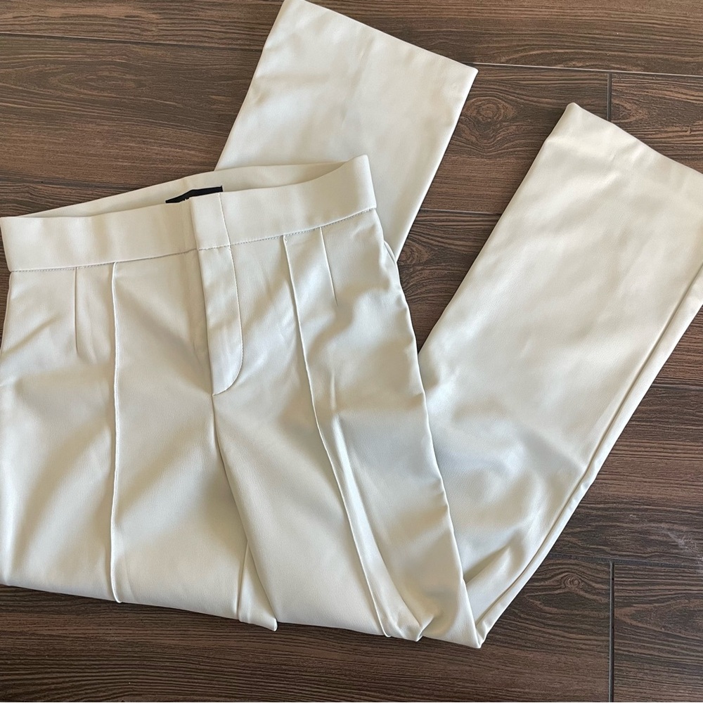 Zara Faux Leather Slacks